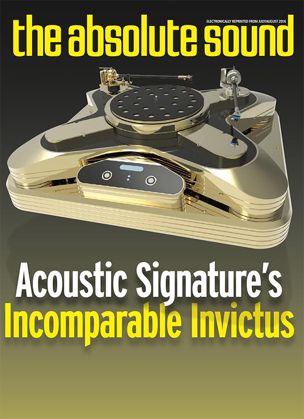 Invictus test report in The Absolute Sound 08/2016