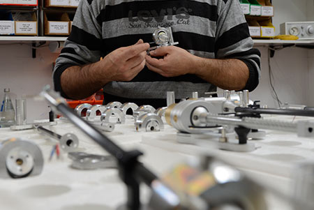 Tonearm assembly at Acoustic Signature